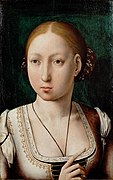 Portrait de Jeanne de Castille par Jean de Flandres, vers 1496-1500.