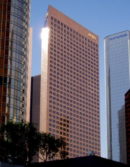 The KPMG Tower at 355 South Grand Avenue in Los Angeles, California, US