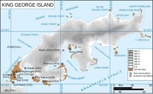 The peninsula lies at the south-western end of King George Island and is the site of several research stations.