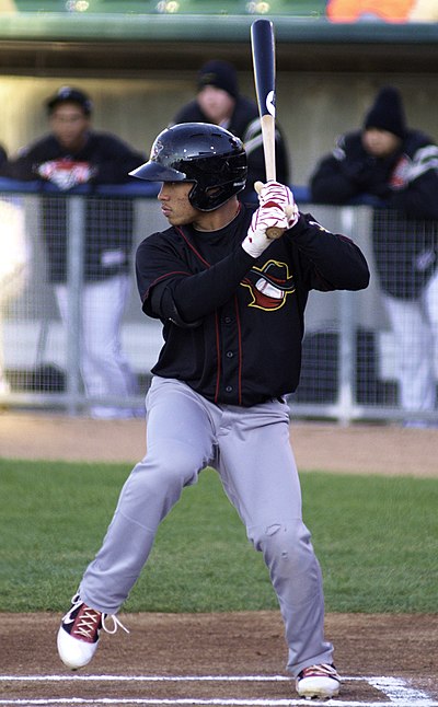 Wong batting for the Quad Cities River Bandits in 2011