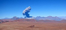 Erupción del Lascar en 2006.