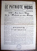 Le Patriote Niçois paru le 4 septembre 1944.