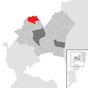 Location of the municipality of Leithaprodersdorf in the Eisenstadt-Umgebung district (clickable map)