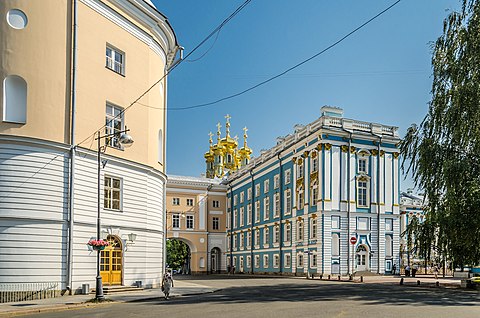 Liceum building, adjoining with Catherine Palace, veiw from the West
