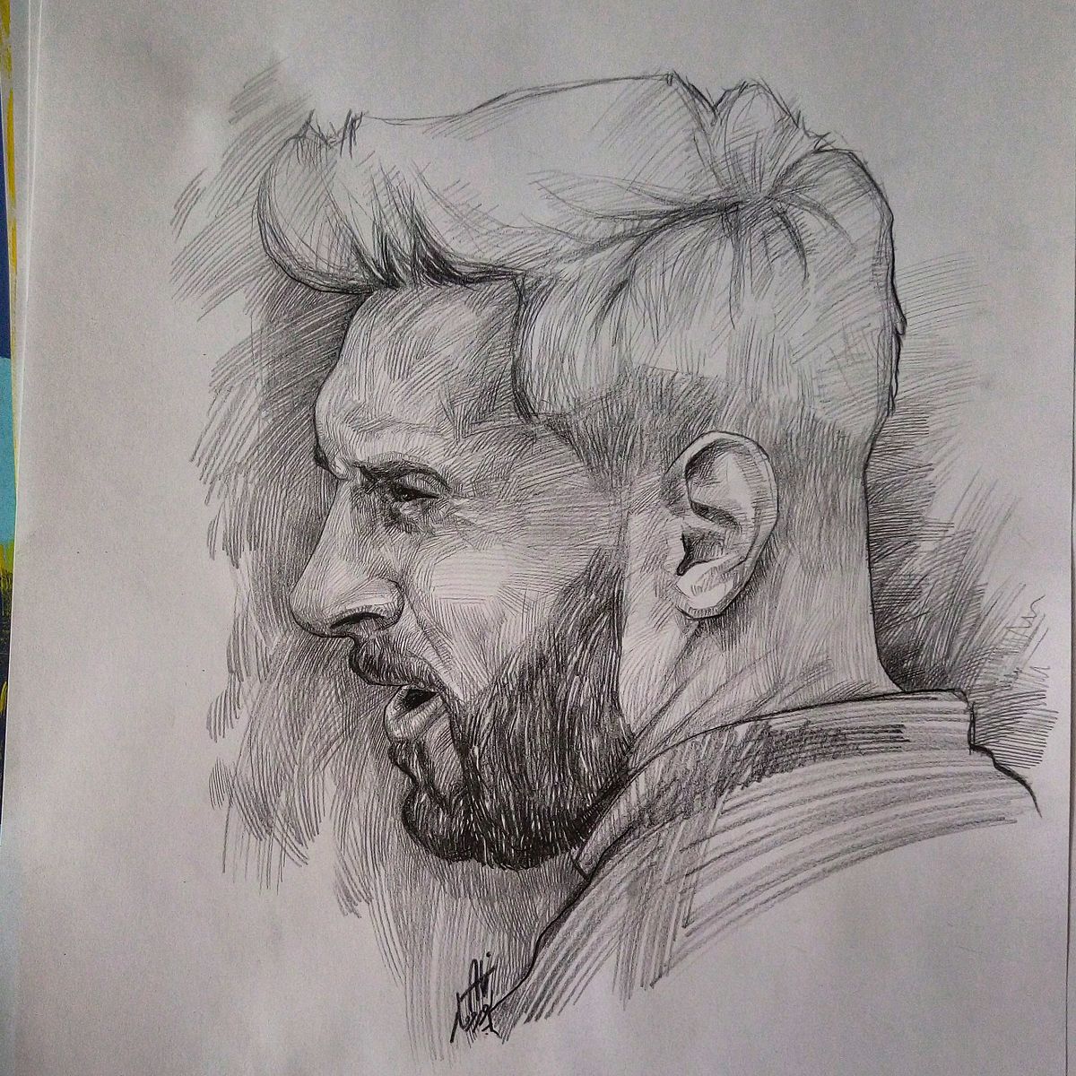 Buy 10 X 12 Inch ORIGINAL Charcoal Drawing of Messi Kissing World Cup  Online in India - Etsy