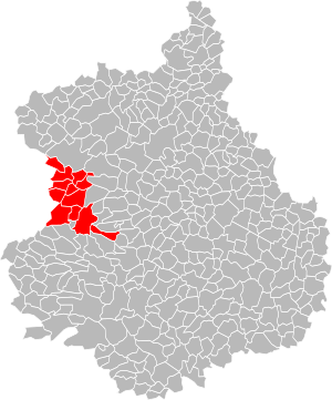 Location of the CC des Portes du Perche in the Eure-et-Loir department