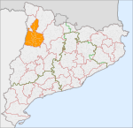 Pallars Jussàs läge i Katalonien