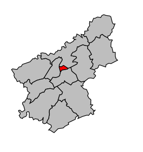Kanton na mapě arrondissementu Besançon