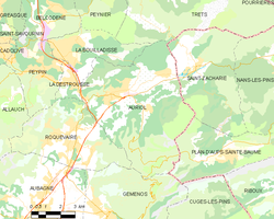 Kart over Auriol (Bouches-du-Rhône)
