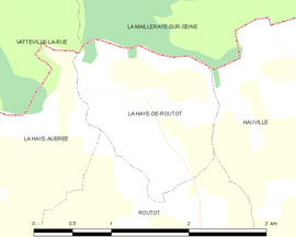 Mapa obce La Haye-de-Routot