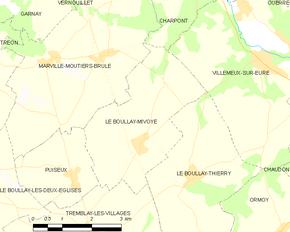 Poziția localității Le Boullay-Mivoye