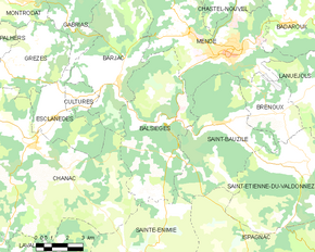 Poziția localității Balsièges