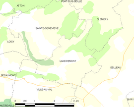 Mapa obce Landremont