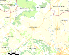 Mapa obce Cléguérec
