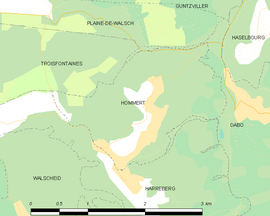 Mapa obce Hommert