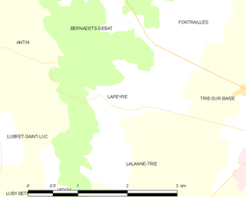 Mapa obce Lapeyre