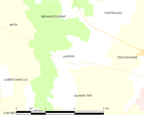 Poziția localității Lapeyre