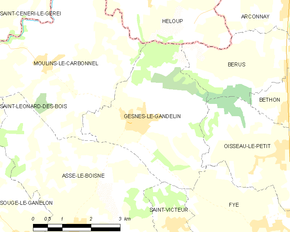 Poziția localității Gesnes-le-Gandelin