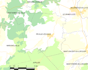 Poziția localității Pruillé-l'Éguillé