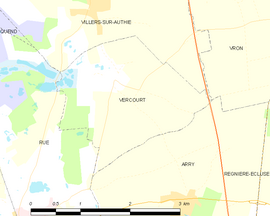 Mapa obce Vercourt