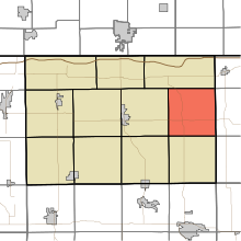 Springfield Township, LaGrange County, Indiana.svg'yi vurgulayan harita