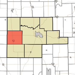 Union Township okulunun Fulton County şehrindeki konumu