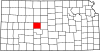 Map of Kansas highlighting Rush County.svg