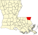 Karte von Louisiana, die Washington Parish.svg hervorhebt