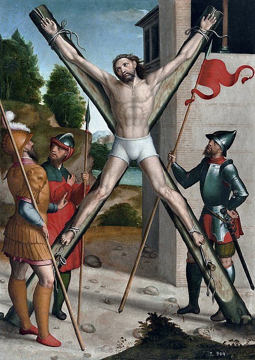 Crucifixion of Saint Andrew, by Juan Correa de Vivar (1540–1545)