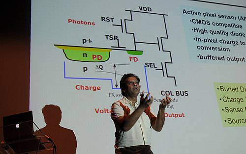 Мастер-классы доктора Бедабрата Пейна по теме «Цифровые изображения» во время 43-го Международного кинофестиваля Индии (IFFI-2012) в Панаджи, Гоа, 28 ноября 2012 г.
