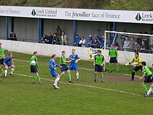 Matlock (green shirts) in action against Leek Town in 2007 MatlockLeek.jpg