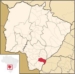 Location of the municipality in the state of Mato Grosso do Sul