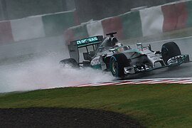 Hamilton im F1 W05 bei dem Großen Preis von Japan 2014