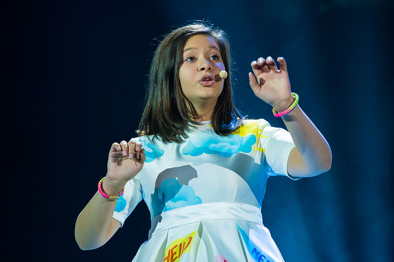 File:Mishela Rapo at stage of JESC 2015 (2).jpg