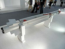 Maquette 1/1 d'un missile MICA exposée à Taïwan.