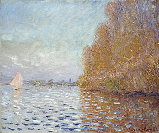 <i>Argenteuil Basin with a Single Sailboat</i> 1874 painting by Claude Monet