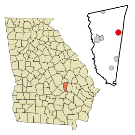 Montgomery County Georgia Incorporated and Unincorporated areas Higgston Highlighted.svg