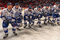 * Nomination Leksand IF players celebrates the 5-0 victory over Mora IK in Hockeyallsvenskan (Swedish second league). Match between Leksand and Mora in Stockholm 2013-01-05. --ArildV 13:15, 6 January 2013 (UTC) * Promotion Good quality. --A.Savin 17:34, 6 January 2013 (UTC)