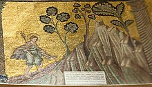 Mosaici del battistero, san giovanni battista 03 san giovannino nel deserto.jpg