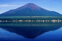 Mount Fuji from Lake Yamanaka 1995-7-30.jpg