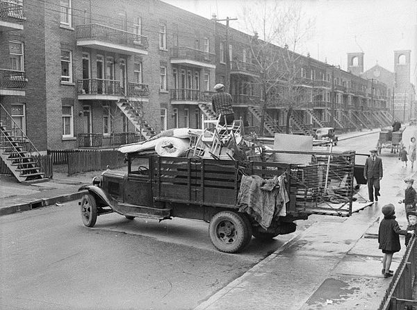 Moving day on 4th avenue, 1938
