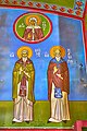 St. Nilus of Sina (?), St. Maximus the Confessor (?), and St. Euthalia. Church of St. Thomas - Goudi, 19th cent. (?)