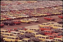 New cars waiting for shipment, 1973 NEW CARS READY FOR SHIPMENT OUT OF DUNDALK MARINE TERMINAL, A MARYLAND PORT AUTHORITY FACILITY - NARA - 546813.jpg