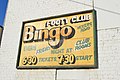 English: "Footy Club Bingo" - a sign on a building in Nagambie, Victoria