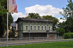Niederselters, Bahnhof, Rückseite.JPG