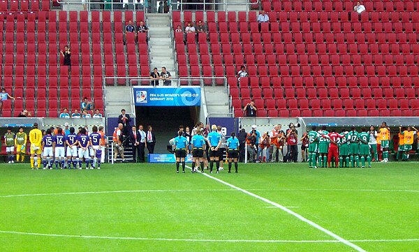 Teams of Japan and Nigeria, second group match day, 17 July 2010