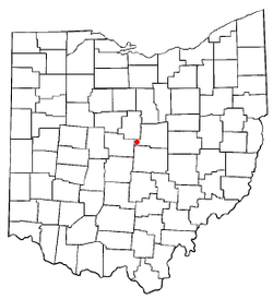 Location of Centerburg, Ohio