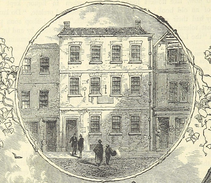 File:ONL (1887) 1.072 - The Trumpet, afterwards the Duke of York, Shire Lane, Temple Bar 1778 (cropped).jpg