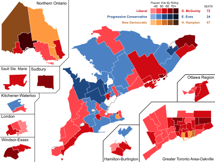 Ontario Provincial Election, 2003 - Results By Riding.svg