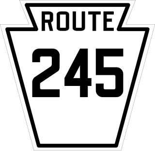 <span class="mw-page-title-main">Pennsylvania Route 245</span> Former state highway in Pennsylvania, United States